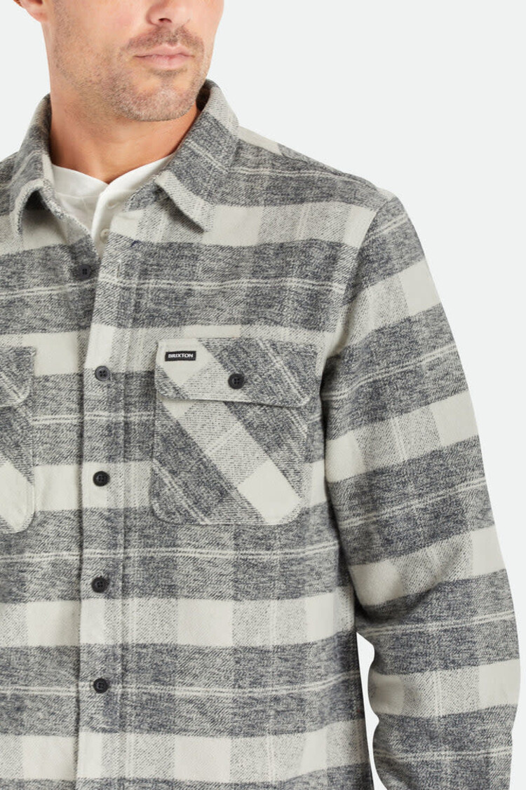 Brixton Brixton Bowery Heavy Weight L/S Flannel (Mens) | Black/Charcoal