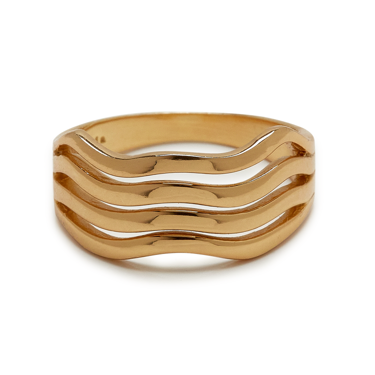Pura Vida Pura Vida Wavy Ring | Gold