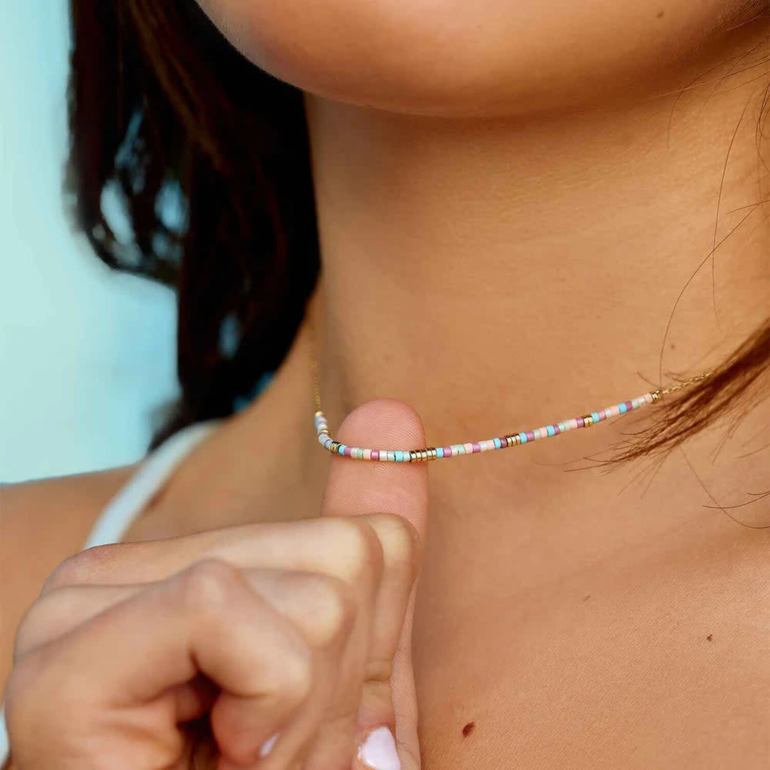 Pura Vida South Beach Seed Bead Choker Gold