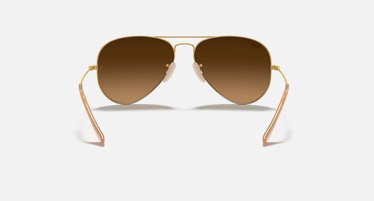 Ray Ban Ray Ban Aviator Large Metal Matte Gold | Brown Polarized