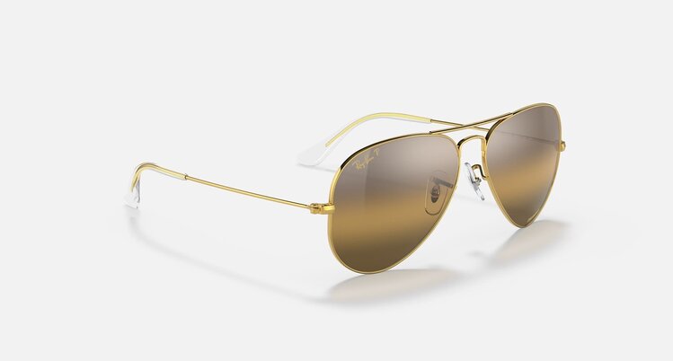 Ray Ban Ray Ban Aviator Large Metal Chromance Gold | Silver/Brown Polarized