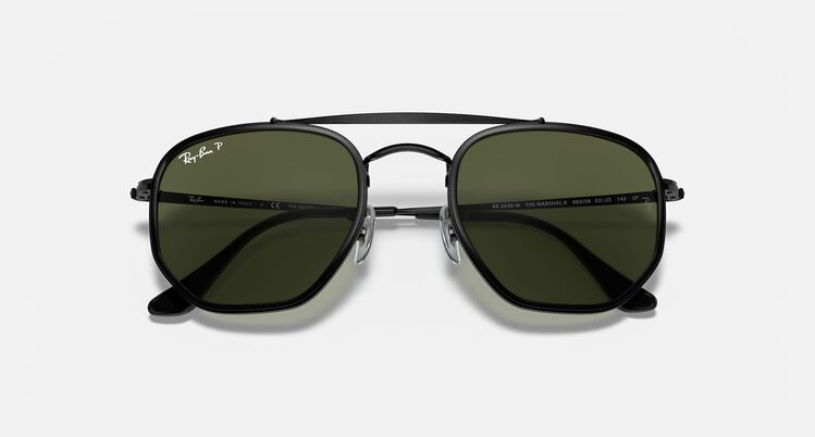 Ray Ban Ray Ban The Marshal Ii Polished Black | G-15 Green Polarized
