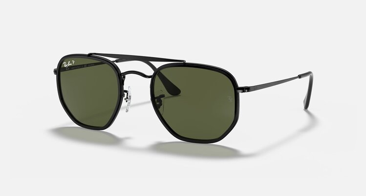 Ray Ban Ray Ban The Marshal Ii Polished Black | G-15 Green Polarized