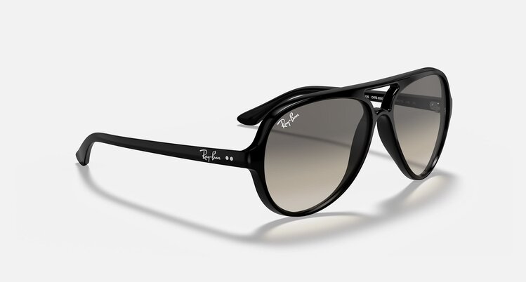 Ray Ban Ray Ban Cats 5000 Classic Polished Black | Light Grey