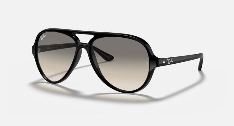 Ray Ban Ray Ban Cats 5000 Classic Polished Black | Light Grey