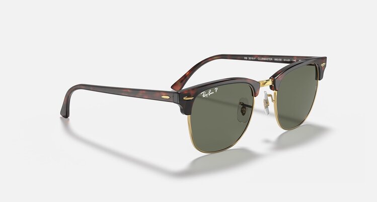 Ray Ban Ray Ban Clubmaster Polished Tortoise On Gold | G-15 Green