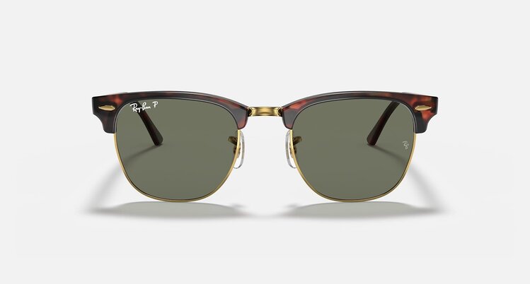 Ray Ban Ray Ban Clubmaster Polished Tortoise On Gold | G-15 Green