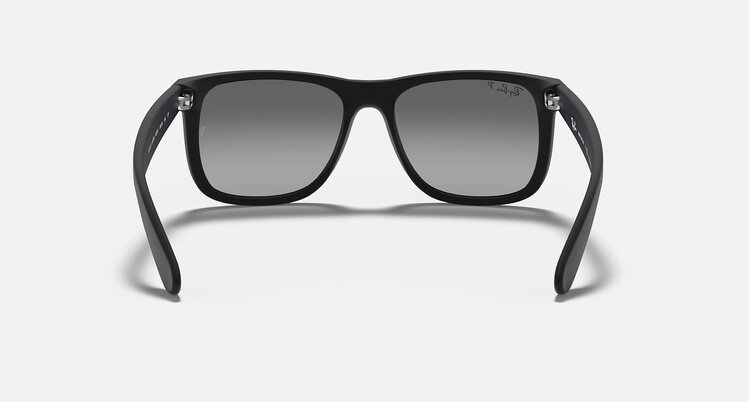 Ray Ban Ray Ban Justin Matte Rubber Black | Light Grey Polarized
