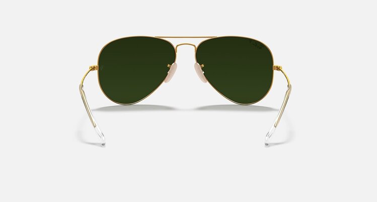 Ray Ban Ray Ban Aviator Large Metal Matte Gold | Blue Polarized