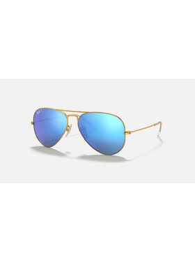 Ray Ban Ray Ban Aviator Large Metal Matte Gold | Blue Polarized