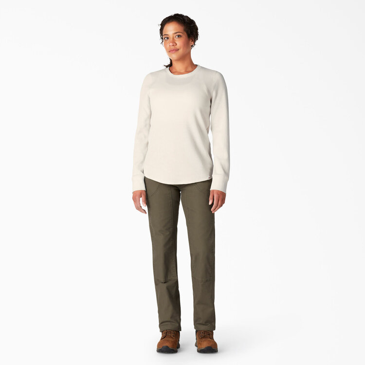 Dickies Dickies L/S Crew Neck Thermal Shirt (Womens) | Oatmeal True Heather