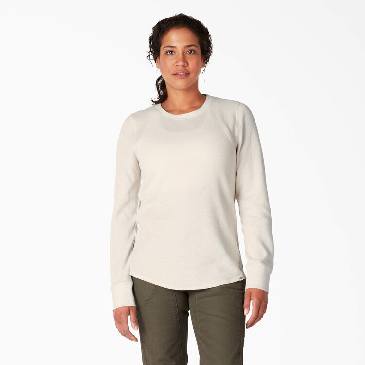 Dickies Dickies L/S Crew Neck Thermal Shirt (Womens) | Oatmeal True Heather