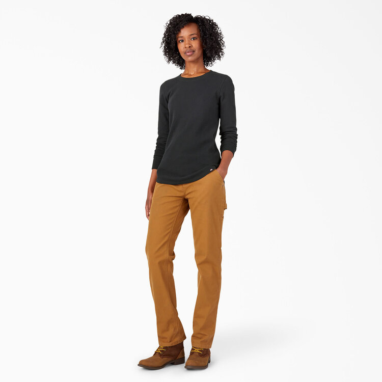 Dickies Dickies L/S Crew Neck Thermal Shirt (Womens) | Knit Black