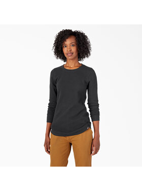 Dickies Dickies L/S Crew Neck Thermal Shirt (Womens) | Knit Black