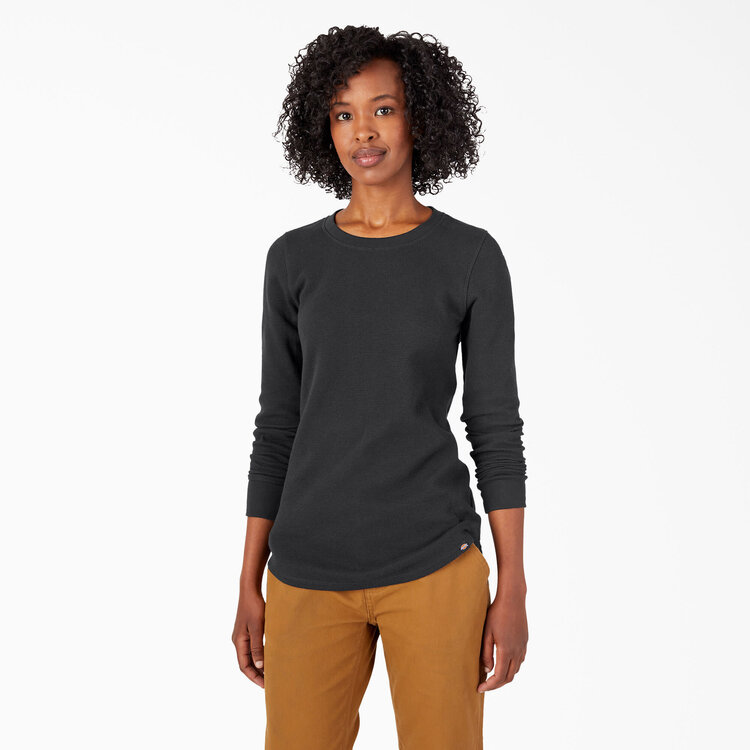 Dickies Dickies L/S Crew Neck Thermal Shirt (Womens) | Knit Black
