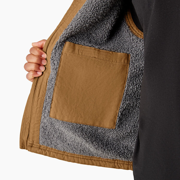 Dickies Dickies Duck Sherpa Lined Vest (Mens) | Rinsed Brown Duck