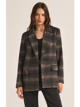 Z Supply Z Supply Kingston Relaxed Plaid Blazer | Latte