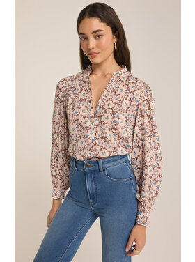 Z Supply Z Supply Esme La Paz Floral Blouse | Latte