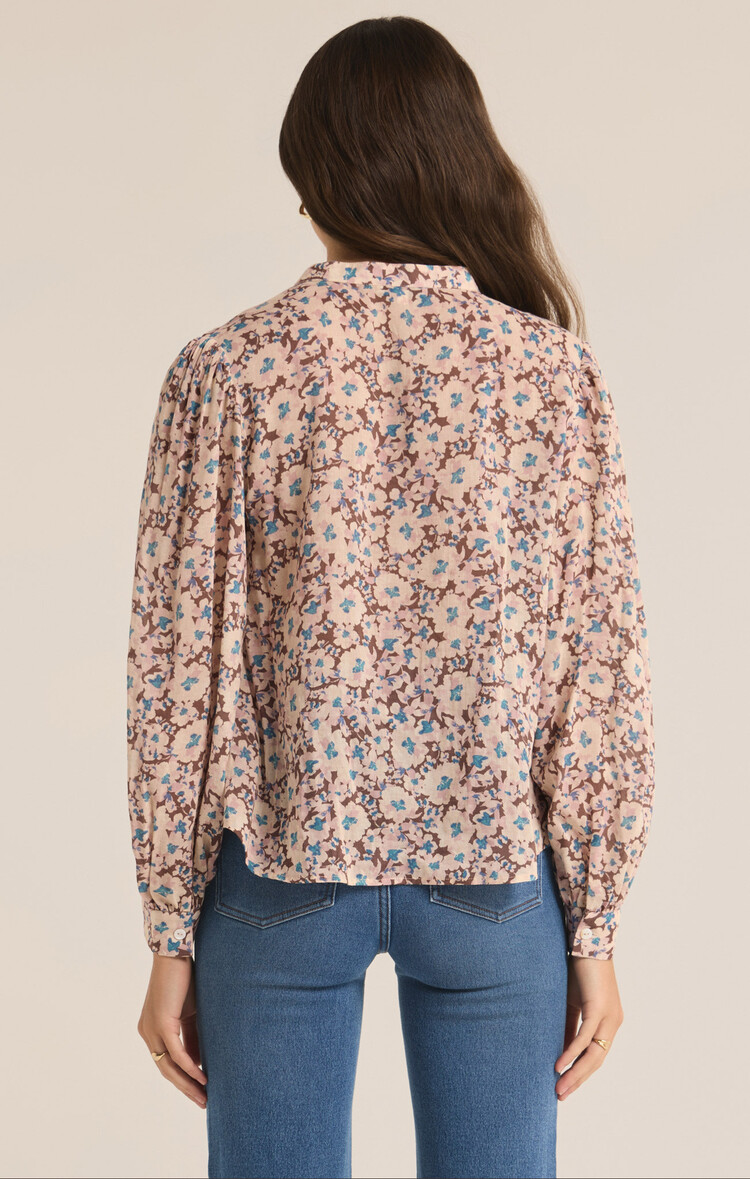 Z Supply Z Supply Esme La Paz Floral Blouse | Latte