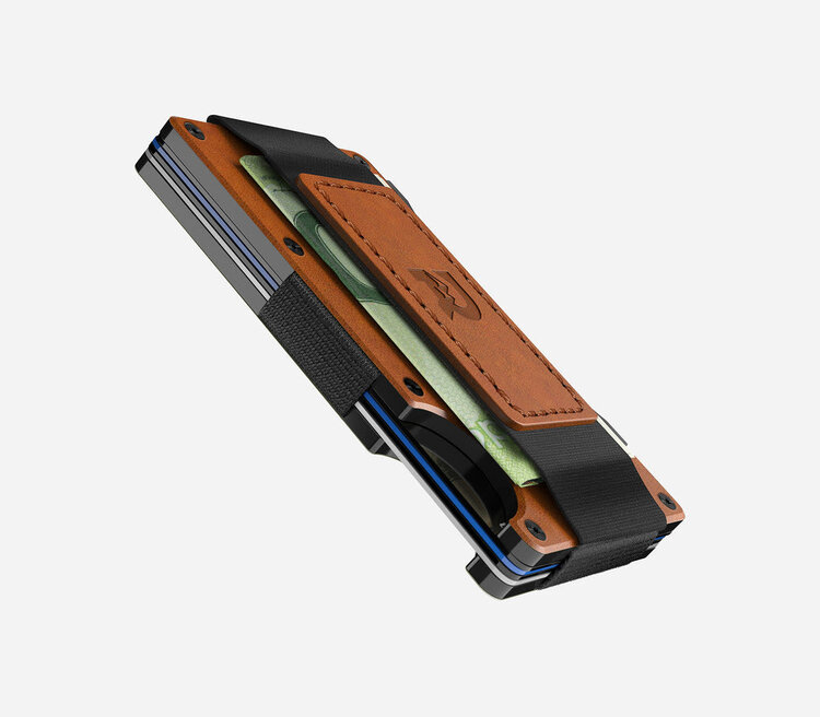 Ridge Ridge Aluminum - Cash Strap |  Tobacco Brown Leather