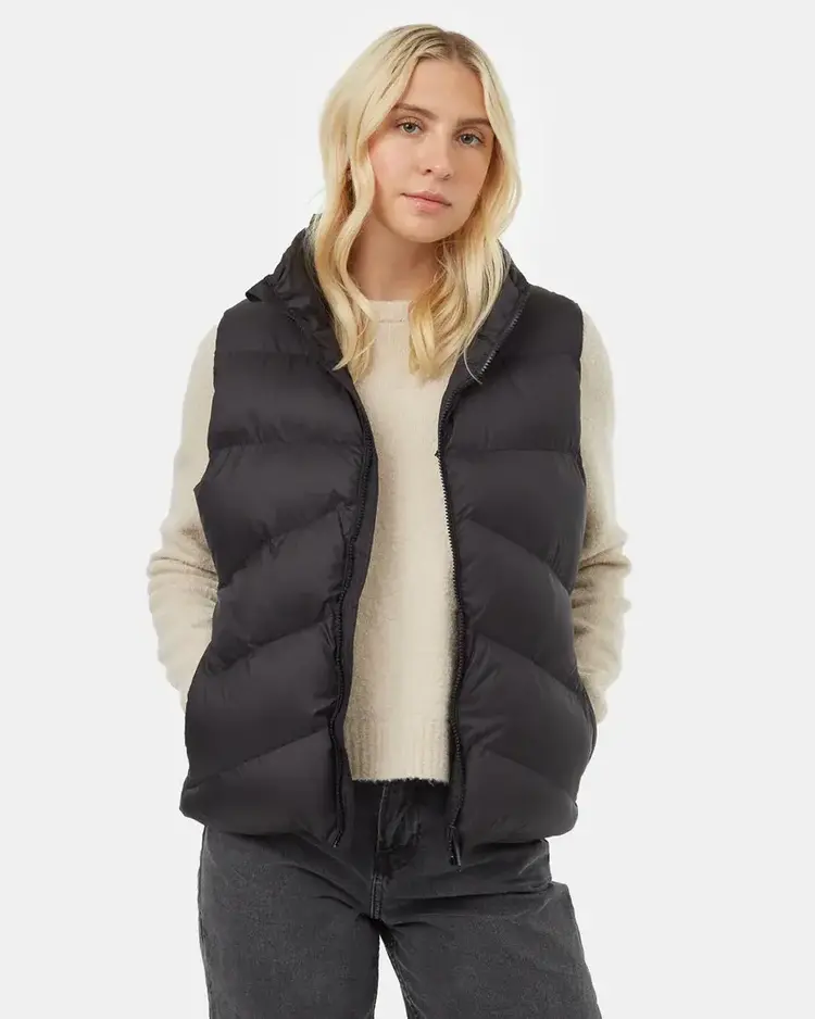 Tentree Tentree Womens Cloud Shell Puffer Vest | Meteorite Black