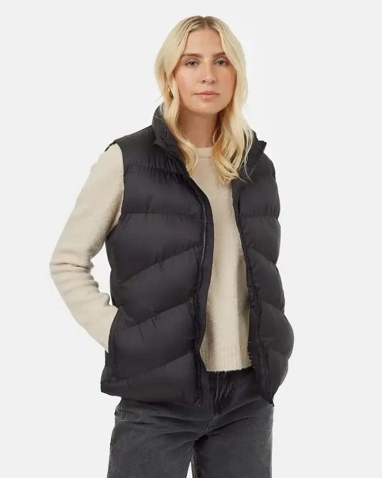 Tentree Tentree Womens Cloud Shell Puffer Vest | Meteorite Black