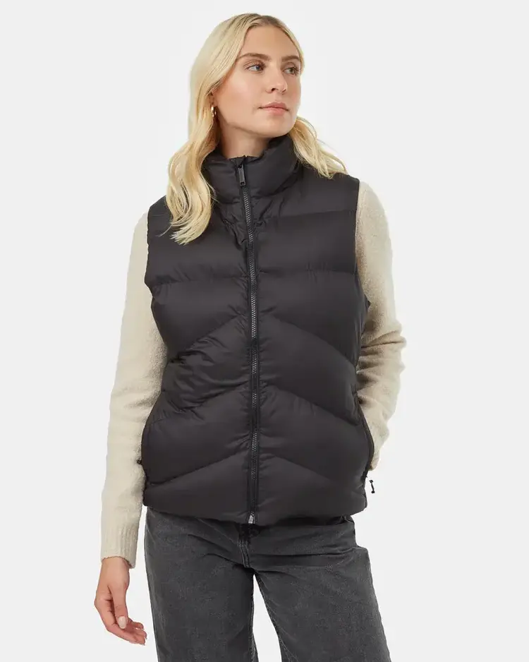 Tentree Tentree Womens Cloud Shell Puffer Vest | Meteorite Black