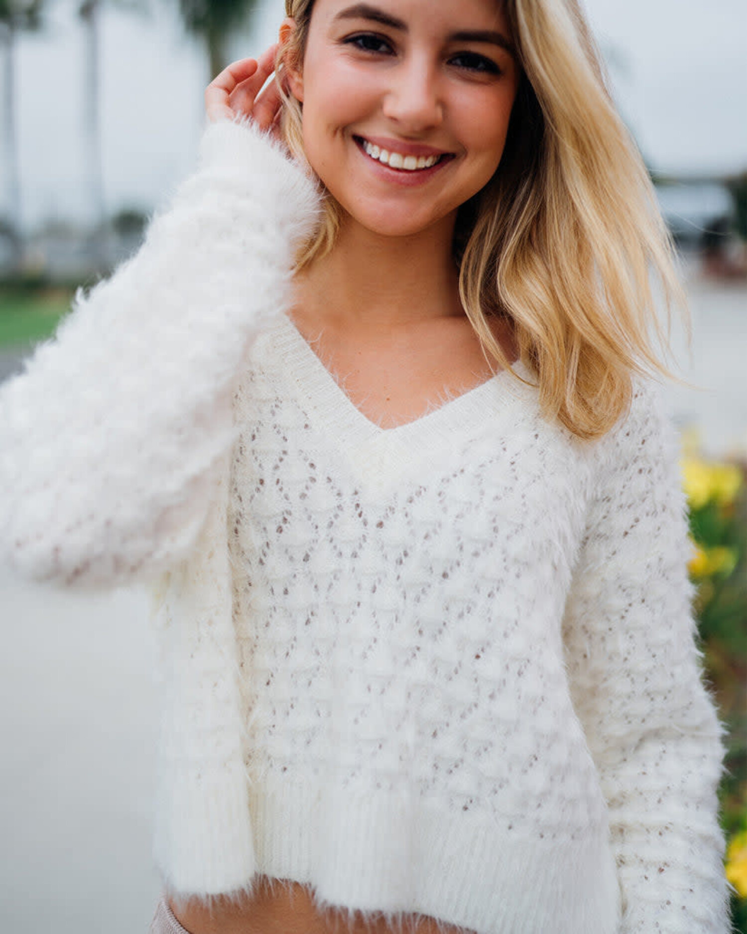 Volcom Mesa Cove Sweater Womens Star White S3 Boardshop