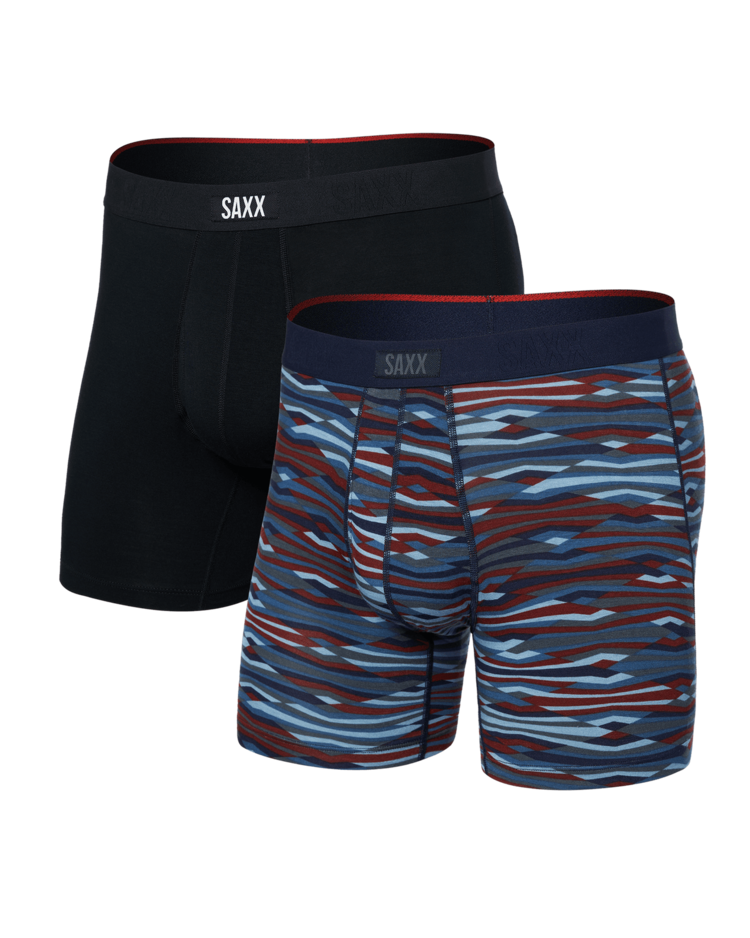 SAXX Saxx Vibe Xtra Boxer Brief Fly (2Pk) | Rough Terrain/Black