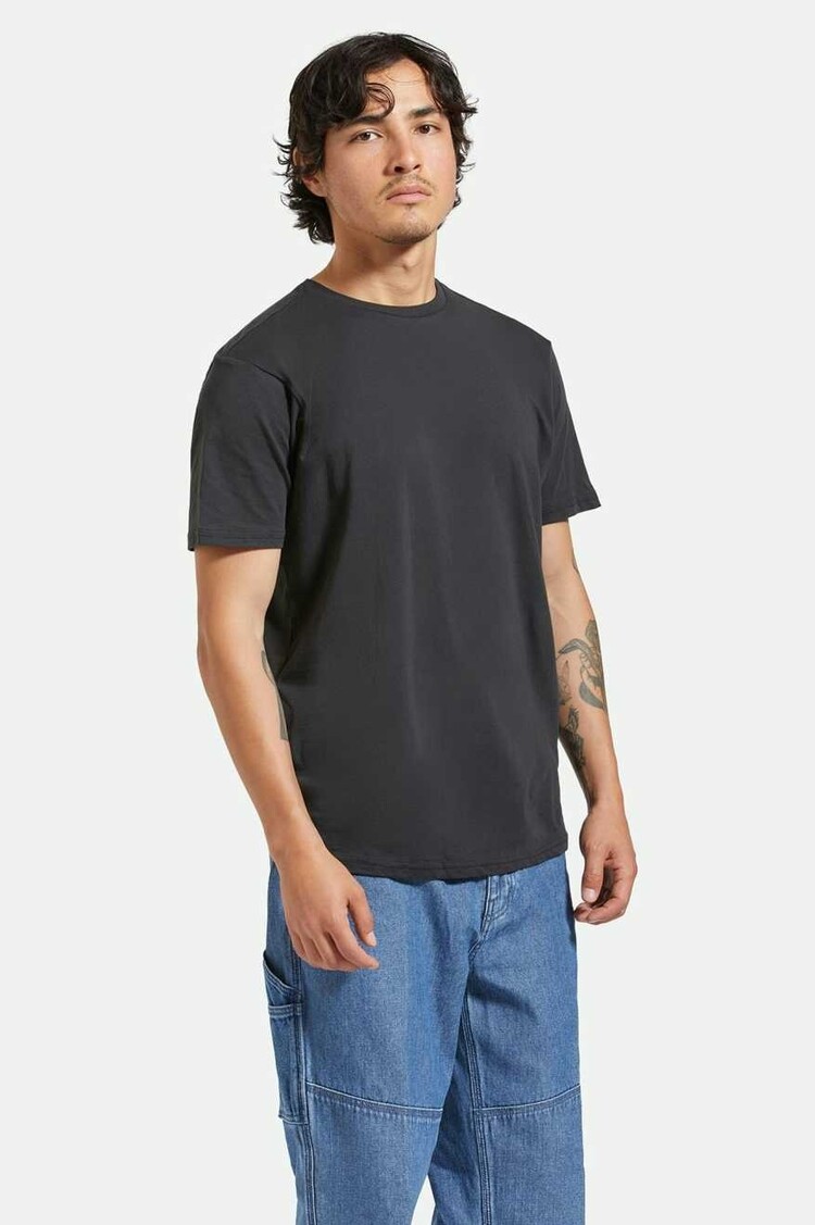 Brixton Brixton Vintage Reserve S/S Pkt Tee (Mens) | Black Sol Wash