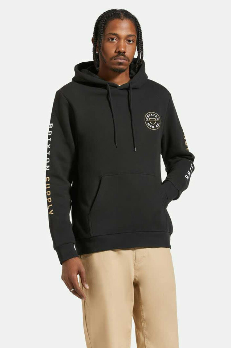 Brixton Brixton Crest Hood (Mens) | Black/Sand/White