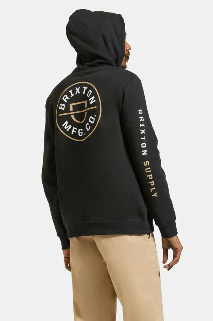 Brixton Brixton Crest Hood (Mens) | Black/Sand/White