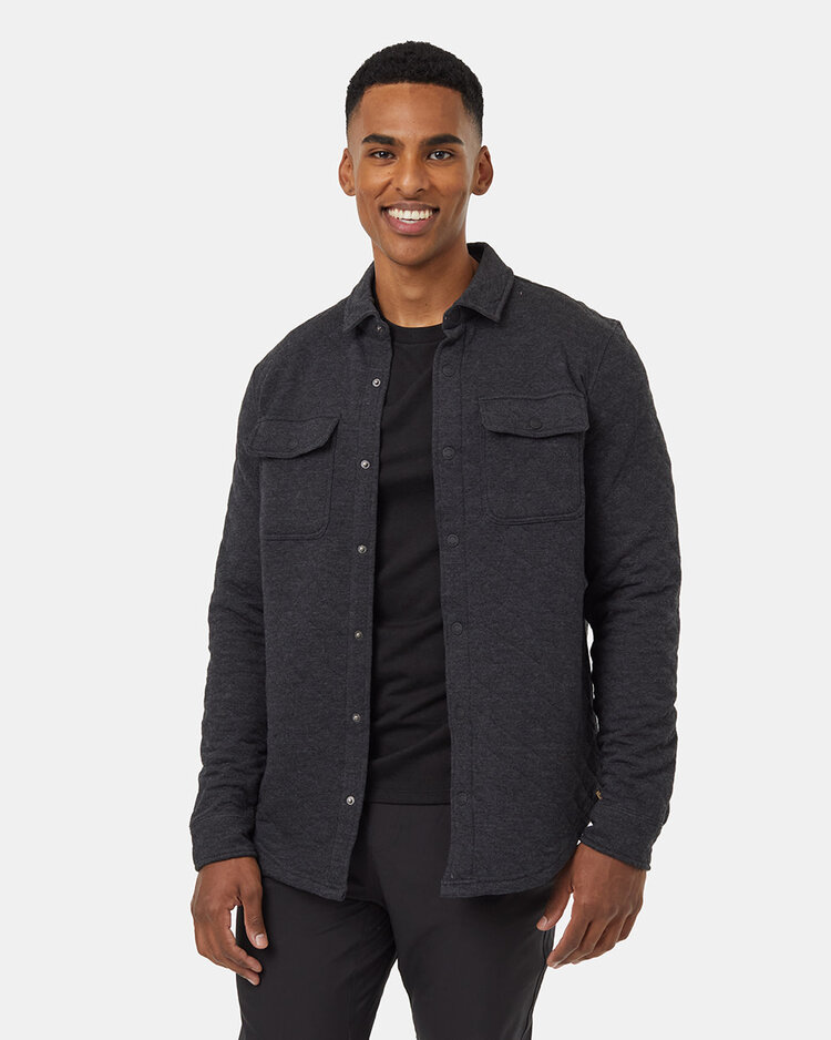 Tentree Tentree Quilted Colville Shacket (Mens) | Meteorite Black Htr