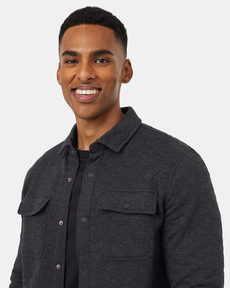 Tentree Tentree Quilted Colville Shacket (Mens) | Meteorite Black Htr