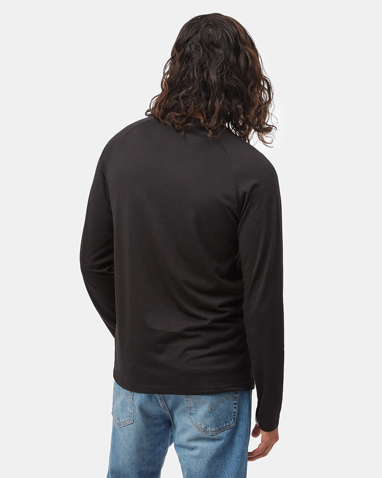 Tentree Tentree Baker Henley Ls (Mens) | Meteorite Black