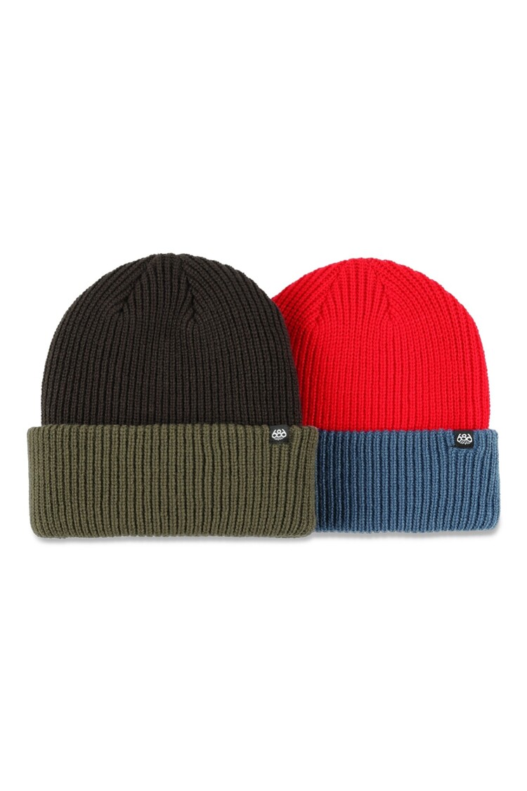 686 686 Two Tone Beanie-2Pk 2026 (Youth) | Red/Black