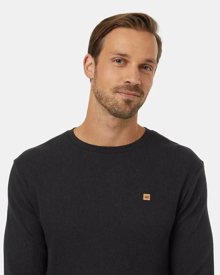 Tentree Tentree Freemont Henley (Mens) | Meteorite Black