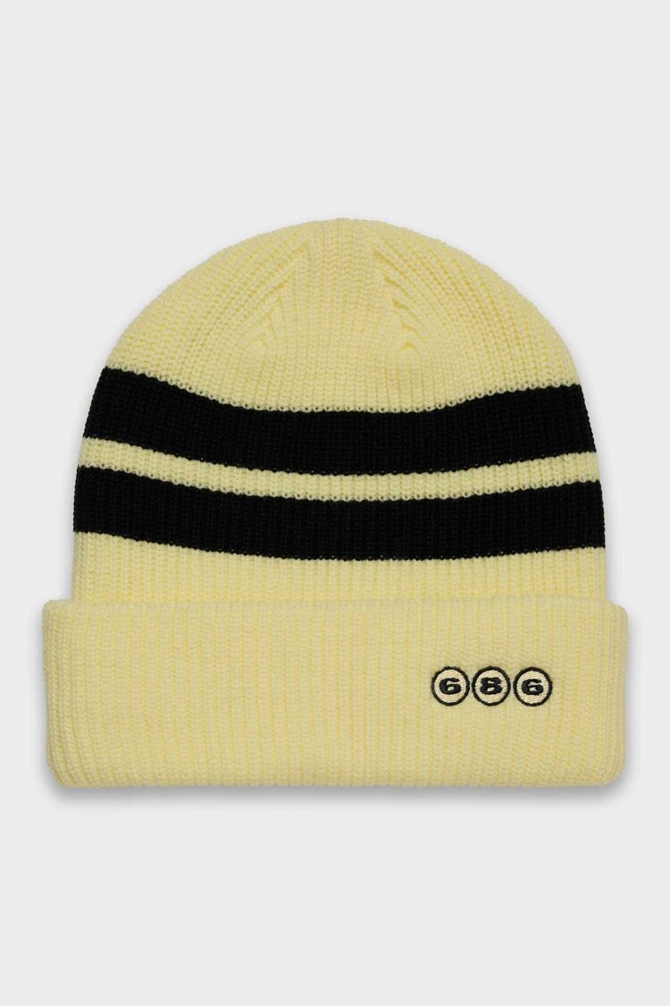 686 686 Sport Stripe Beanie 2025 (Mens) | Dusty Yellow