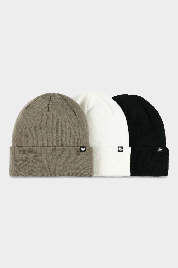 686 686 Standard Roll Up Beanie-3Pk 2026 (Unisex) | Assorted