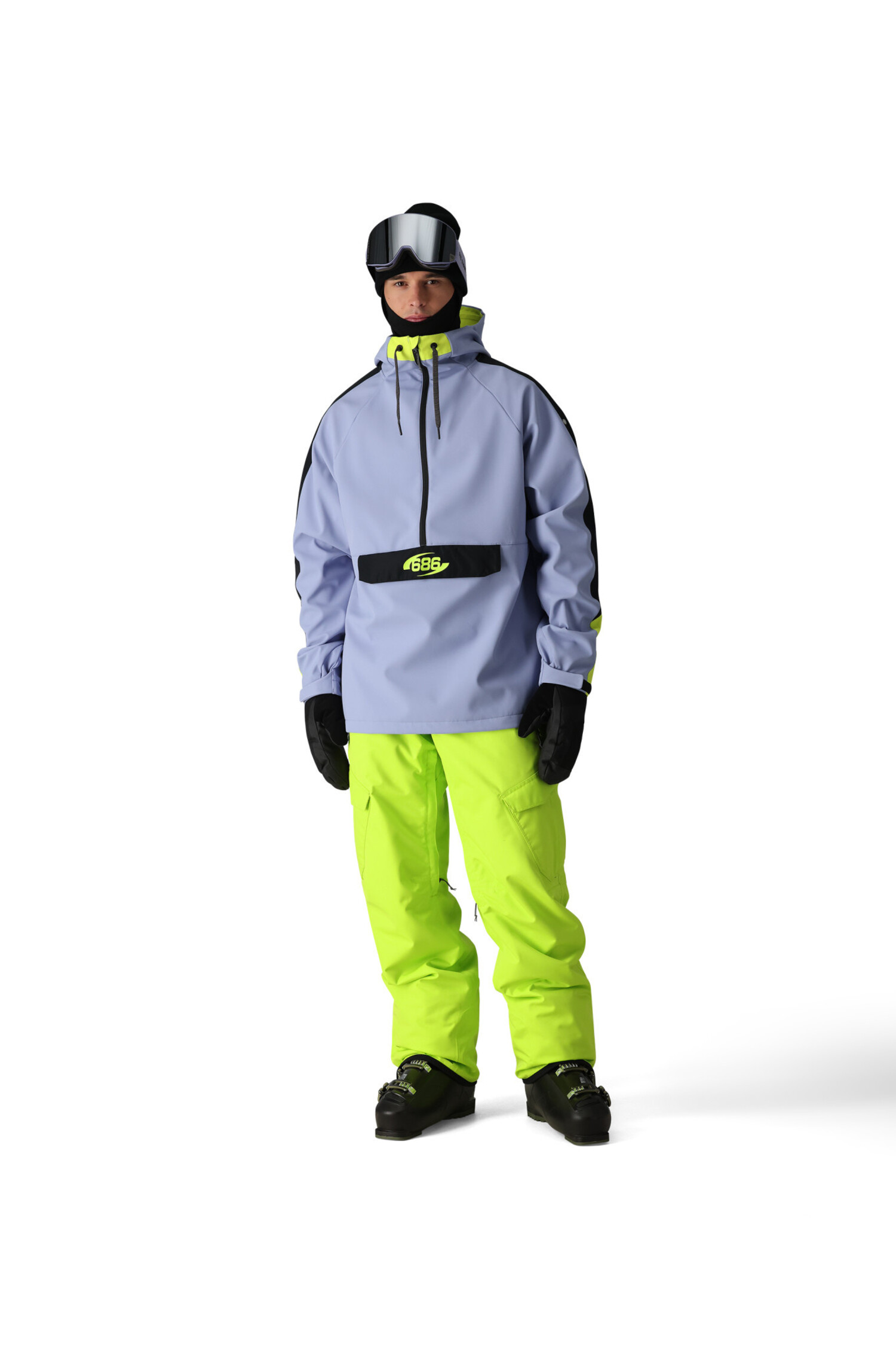 686 Waterproof Anorak 2025 (Mens) | Purple Impression Colorblock