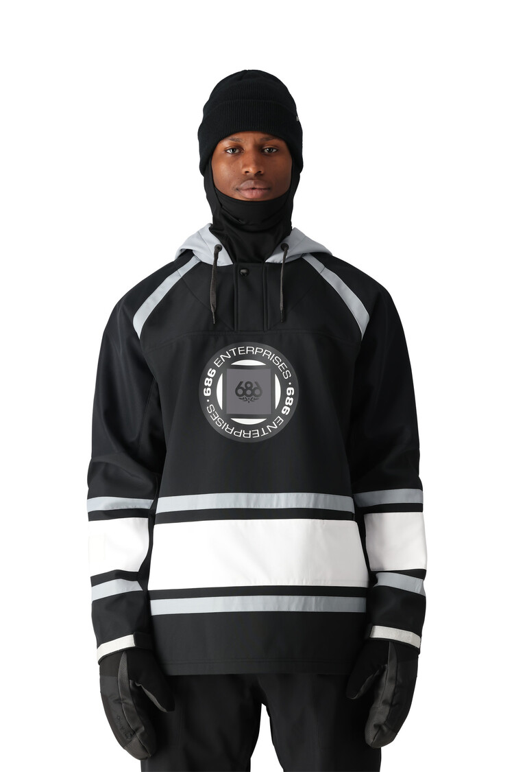 686 686 Waterproof Slapshot Hoody 2026 (Mens) | Black Colorblock