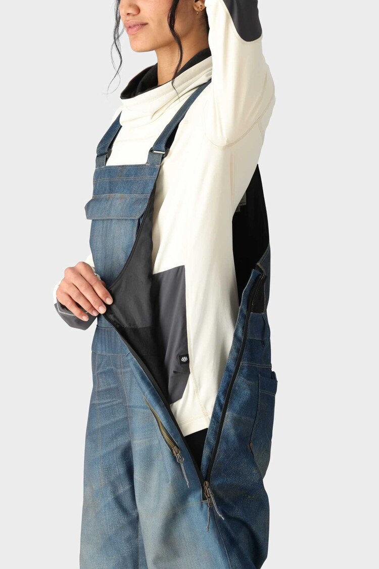686 686 Black Magic 20K Bib 2025 (Womens) | Dec Denim Indigo