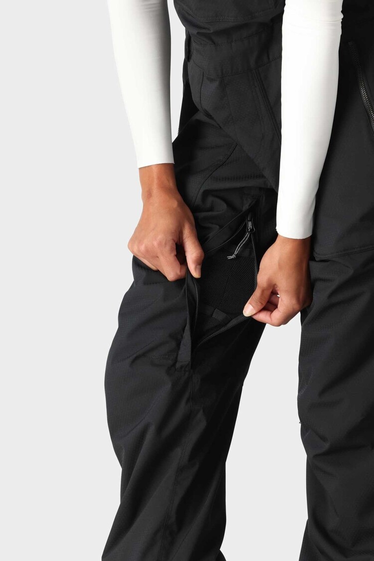 686 686 Black Magic Bib 2026 (Womens) | Black Geo Jacquard