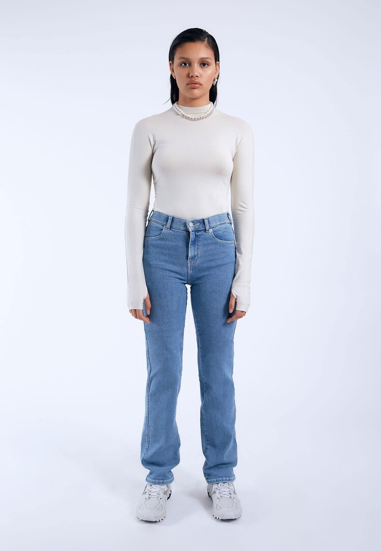 Dr Denim Dr. Denim Lexy Straight Denim (Womens) | Cape Mid Plain