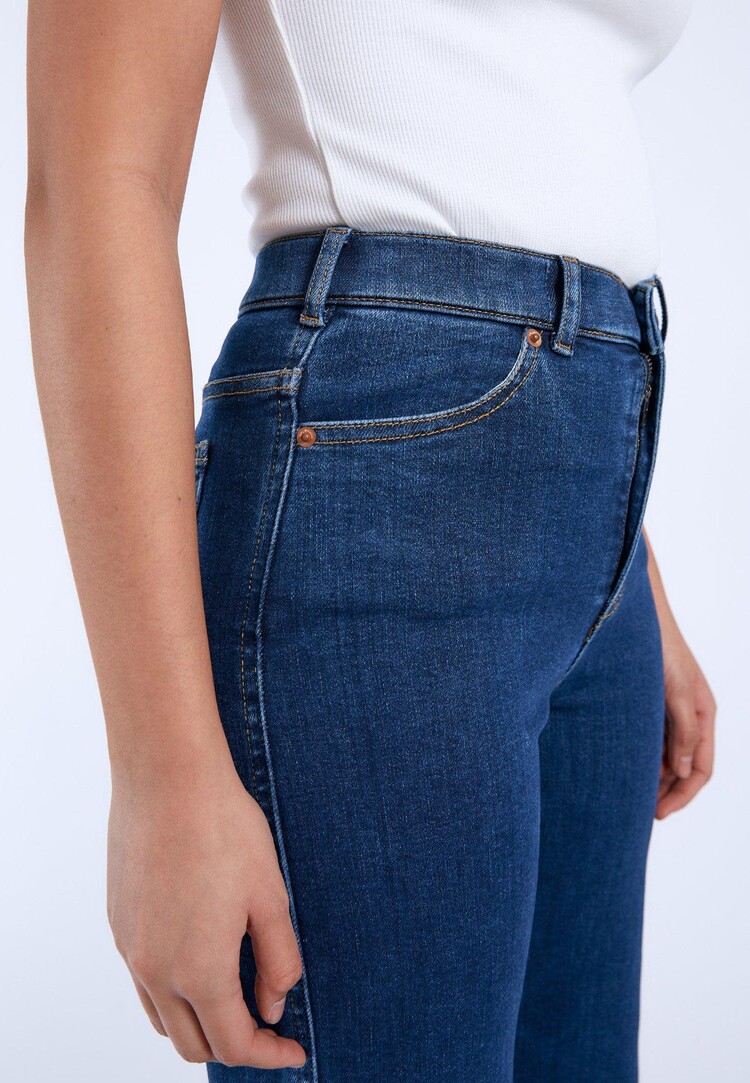 Dr Denim Dr. Denim Moxy Straight Denim (Womens) | Vale Dark Plain