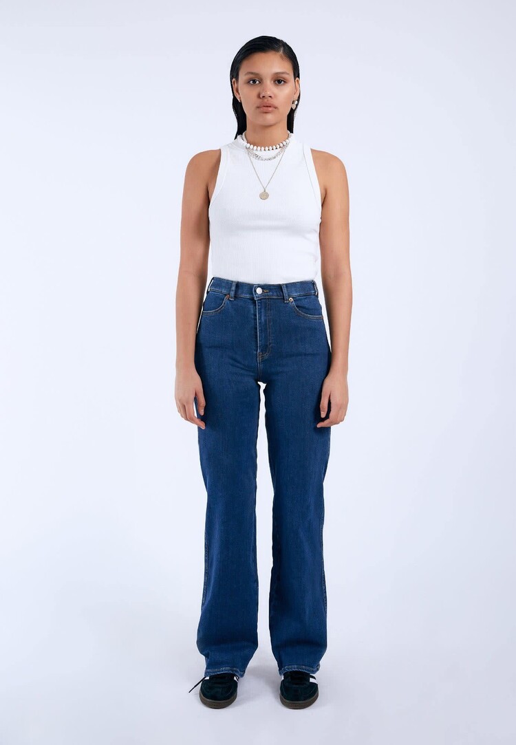 Dr Denim Dr. Denim Moxy Straight Denim (Womens) | Vale Dark Plain