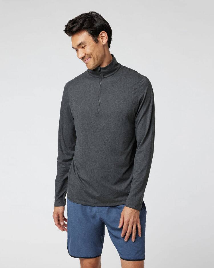 Vuori Vuori Ease Performance 1/2 Zip 2.0 (Mens) | Charcoal Heather