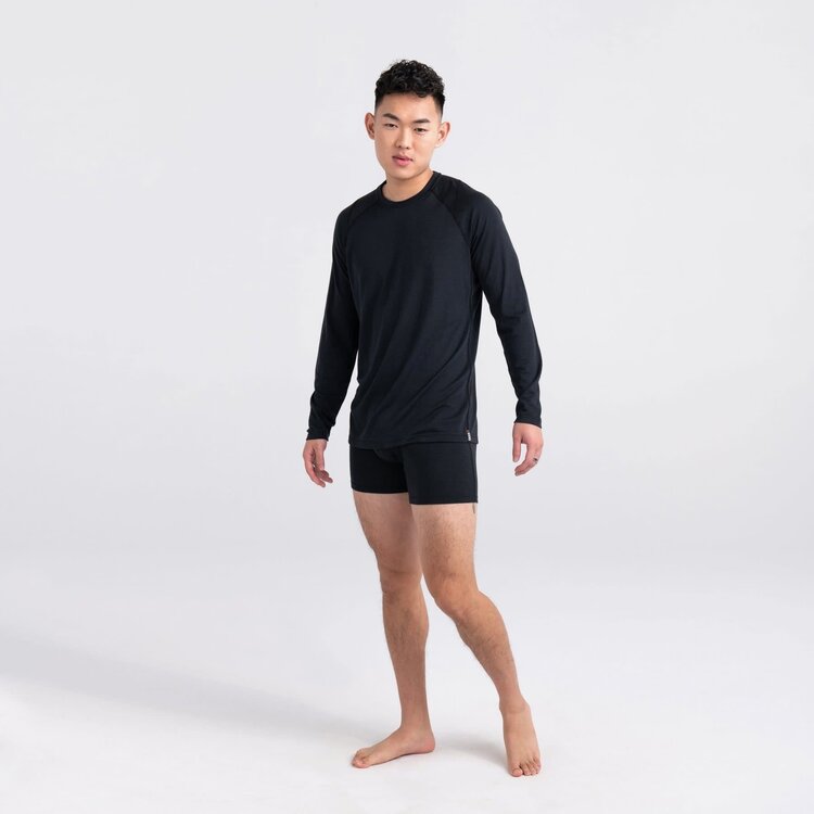SAXX Saxx Roast Master Mid-Weight Long Sleeve Crew | Black