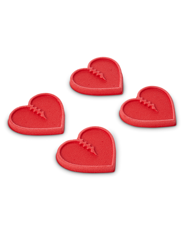 Crab Grab Crab Grab Mini Hearts Traction  | Red