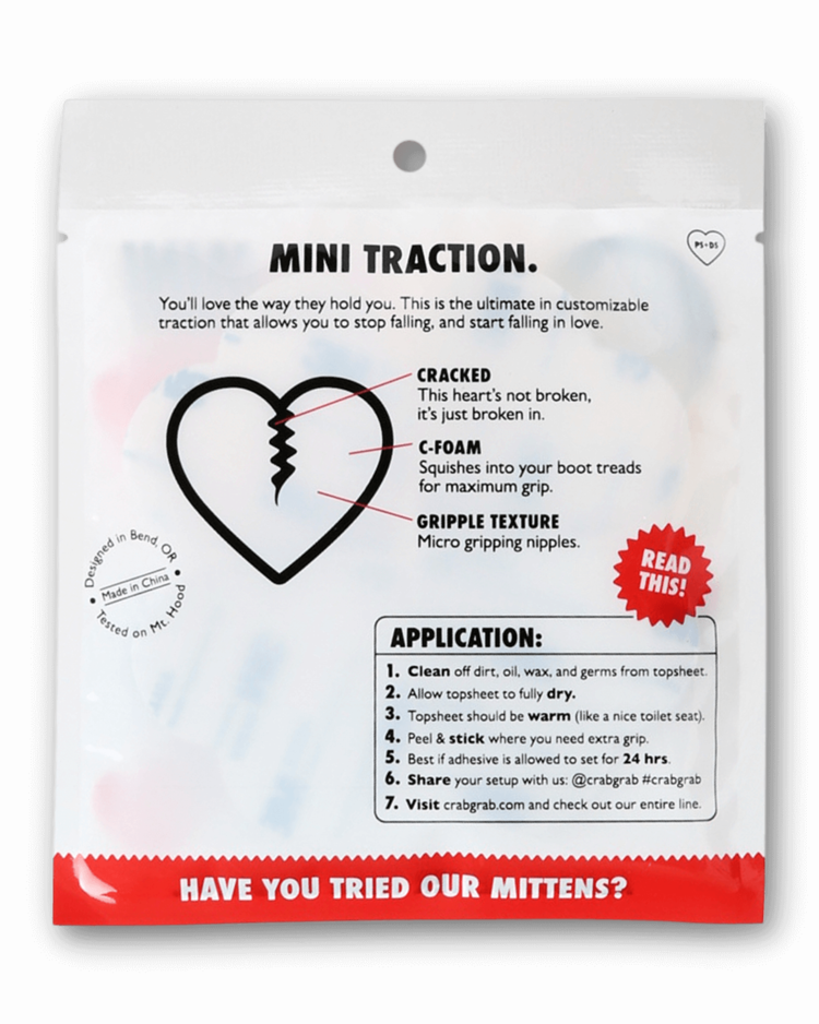 Crab Grab Crab Grab Mini Hearts Traction  | Red